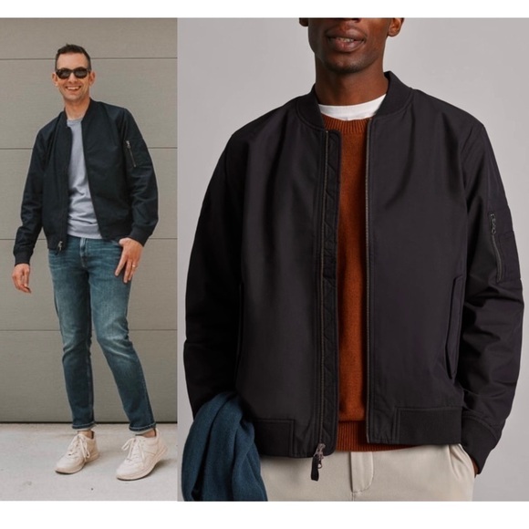 NEW EVERLANE Recycled Canvas Water Resistant Utility Bomber Flight Jacket M - Picture 3 of 12